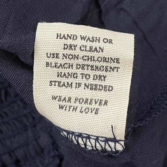 Paneros Stella Top in Olive Ikat - Smocked Bodice - Long Sleeve - Size M - Picture 7 of 7